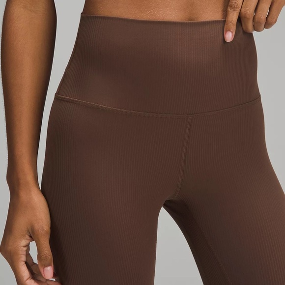 lululemon athletica Brown High-Rise Ribbed Leggings - Picture 2 of 7